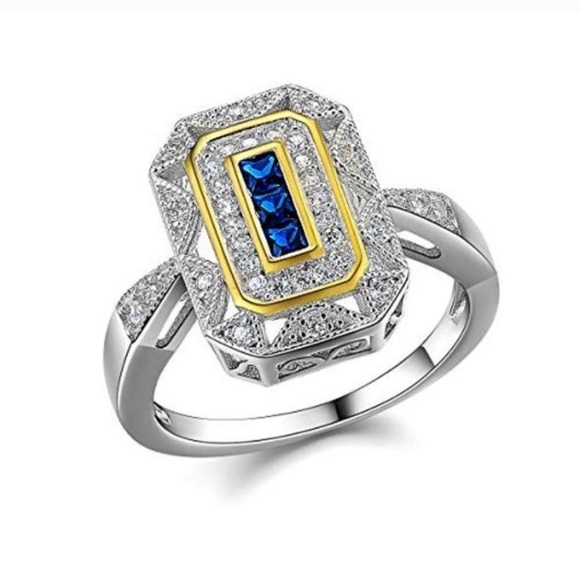 Alice Jewelry Jewelry - Vintage Princess Blue Sapphire 925 Sterling Ring